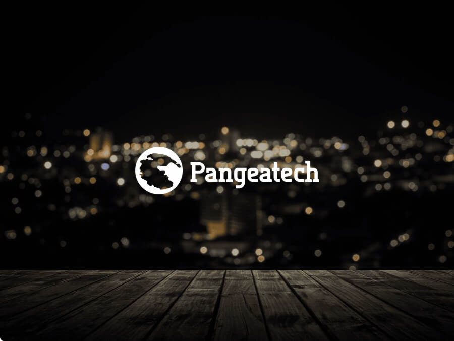 Pangeatech office background with modern workspace